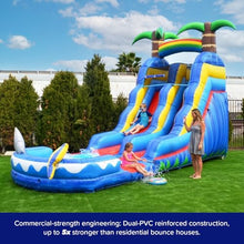 HeroKiddo15ft Shark Commercial Inflatable Water Slide with Blower