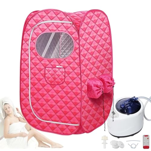 YQDDM Portable Sauna Steam Tent, 2 Person, 1000W Indoor Box with Remote Control, Smart Timing Setting & Independent Zipper On Both Sides