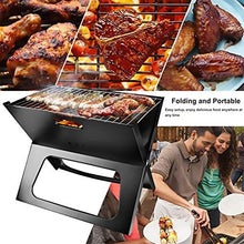 Folding Charcoal Grill Portable BBQ Thicken Carbon Grill Vertical Household Oven Durable Camp Grills
