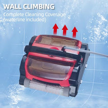 PioneerWorks Robotic Pool Vacuum Cleaner 130W Wall Climbing Red