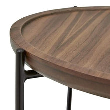 NRFJFOP Nordic Simple Side Table Sofa Corner Ins Black Walnut Metal Round Cloth Storage Bag Small Coffee