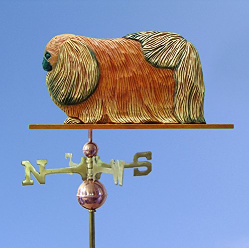Pekingese Hand Carved & Painted Weathervane Red 22 Inch