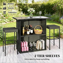 lafengyan Outdoor Bar Furniture Set for Poolside Relaxing Sturdy Build & Stylish Design for Patio Enjoyment