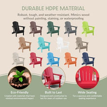 WestinTrends Malibu Malibu Outdoor Folding Poly Adirondack Chair (Set of 8), Red