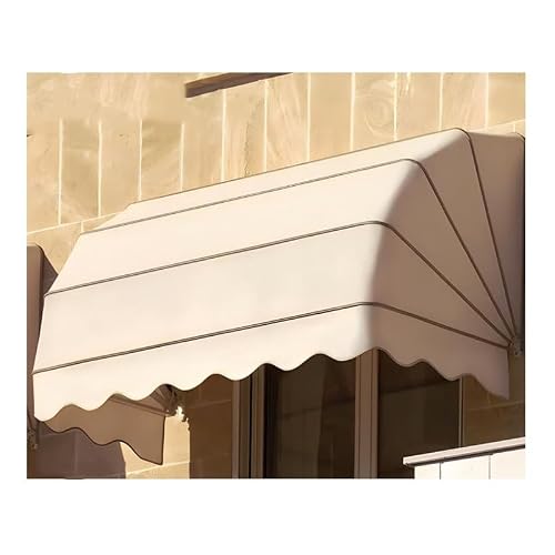 MXJCKSOQ Retractable Outdoor Sun Shade Canopy for Doors & Customizable Patio Umbrella Awning for Garden UV Protection Weather-Resistant Easy Install,Beige-90x30x30cm