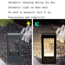 VELLOW Personality Solar Lawn Lights,Aluminum Outdoor Fence Deck Column Cap Lamp,3000K Solar Power LED Exterior Post Lantern,European Square Waterproof Courtyard Stigma Lamps,for Wood Fence,Pathway