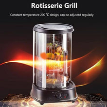 KJLYLPP Electric Rotating Vertical Rotisserie Grill,1380w Black BBQ Kitchen Doner Kebab,Chicken Gyros Fish,CookingVegetable Barbecue Cookware Machine Skewer Cooker