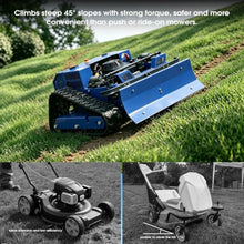 Remote Control Snow Plow Mower – 9HP Hybrid, 700m Remote, Electric Height Adjust, 45° Slope – for Orchard, Hillside, Embankment – All-Season All-Terrain Workhorse