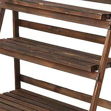 MIIKHI Wood Plant Stand Trellis Indoor Outdoor 3 Tiers Flower Stand Corner Stepped Planter Shelf Rack Flowerpot Holder for Plant Display Rack in Balcony Entr