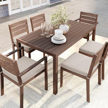 Martha Stewart Bedford 62" Indoor/Outdoor Patio Table, Brown