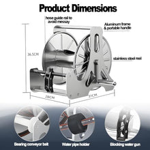 40m Capacity Stainless Steel Garden Water Hose Reel Rack-40mHose