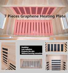 Kang Share Infrared Sauna Room for Home 1 Person 1260W, 7-Piece Graphene Carbon Heating Plate Dry Sauna