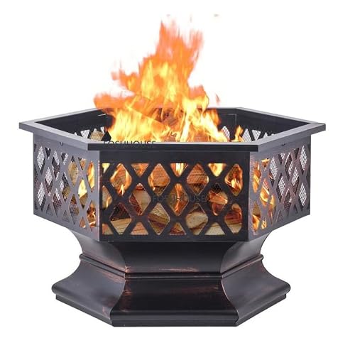 Fire Pit Home Fire Pits for Courtyard Garden Outdoor Leisure Heaters Stove Metal Wrought Iron Campfire Wood Family BBQ