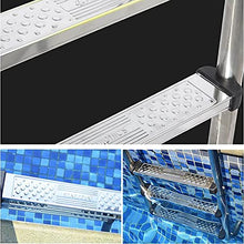 Swimming Pool Ladder Stainless Steel Pool handrails with 3-Step Non-Slip Dot Pedals Used for Private Swimming Pools and Public Gymnasiums in Entertainment venues (Silver 155 cm)
