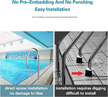 Swimming Pool Safety Hand Rail Pool Handrails Pool Hand Rail 304 Stainless Steel Swimming Pool Handrail, 3-Bend Spa Safety Rails, 304 Stainless Steel Easy to Install 250LBS Load Ca (Thick 1mm) ()