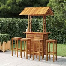 vidaXL 5 Piece Patio Bar Set Solid Wood Acacia