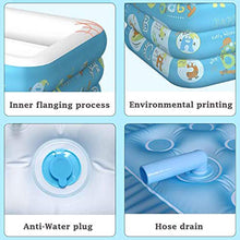 Inflatable Swimming Pools Blow Up Pool with Thickened Four Floors Bubble Bottom to Protect Kids Inflatable Pools for Adults Backyard Baby Kiddie Toys(Blue Yellow) (Yellow 180cm)
