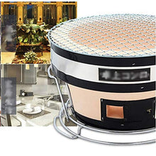 AFPSDLFJDLS Clay Oven Household Pottery Round Barbecue Charcoal Picnic Outdoor Indoor Old Carbon Stove Square Mini BBQ Grill
