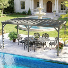 Wooden Pergola Kit with Vine Support for Backyard Shade and Climbing Plants