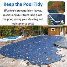 Pool Mesh Tarps 1 3 6 9 10 13 16 19 23 26 29 32 33 Foot, Liquid Cover Para Piscina for Inground Rectangle / Kidney Shaped/ Octagon Wimming Pool, Heavy Duty Winter Protector Blanket(3X3.5m/9.8X11.5ft)