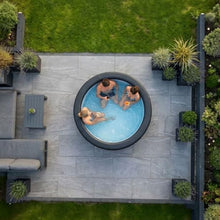 Wave Tahoe Eco-Foam Hot Tub | Round Energy-Efficient Outdoor Spa with 90 Bubble Jets, Built-in Heater, WiFi App Control and Insulated Cover | Flint Gray | 6 Person | Standard