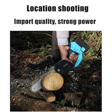 Chain Saw Chain Saw Mini Cordless Electric Protable Chainsaw Logging Saw with Brushless Motor for Tree Pruning and Garden (Orange) Chainsaw (Color : 2 Battery) (1 battery) (1 Battery)