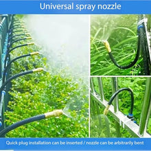 LARPOPKC Brass misting Nozzle tee with Built-in Hose for Outdoor Cooling Systems, Adjustable 360° Rotation, Water Mist Nozzle Threaded Sprayer Atomizing Nozzle + 8mm tee Belt 100pc