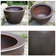 Outdoor Indoor Garden Plant Pots Ceramic Courtyard Large Cylinder Retro Potted Flower Pot Ceramic Flower Pot with Drainage Hole Extra Large Flower Pot Planting Pot (Color : A, Size : 3X-Large)