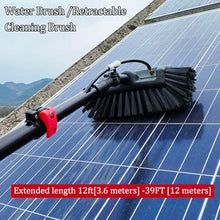 Cleaning Brush Water Supply Pole Kit, Window and Solar Cleaning Pole with Water Supply Retractable Brush/Brush Window and Solar Panel Cleaning Tool ()