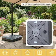 Square Fillable Patio Umbrella Base Heavy Duty, Cantilever Umbrella Stand