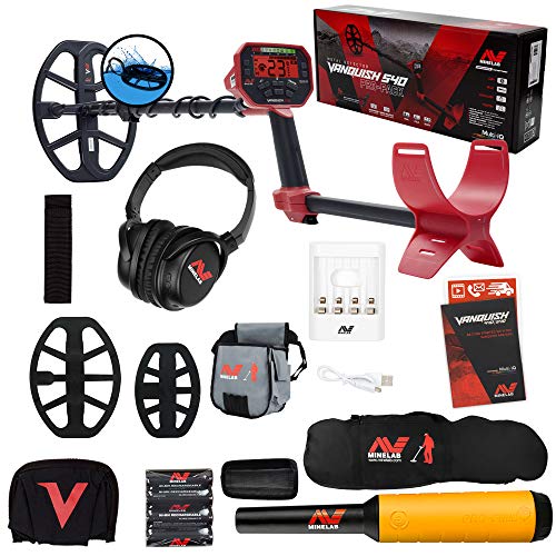 Minelab Vanquish 540 Pro Pack Detector w/Pro-Find 20 Pinpointer, Bag, Pouch