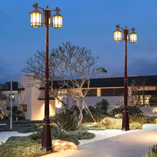 ZQHQYNQDFY Lamp Post Lights Outdoor, Outdoor Landscape Lighting, Waterproof Double-Head High Pole Street Lamp for Garden, Park, Villa, Hotel Entrance