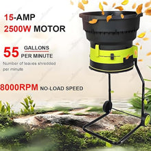 Electric Leaf Crusher,Portable High-Power Leaf Shredder Powercord-10m