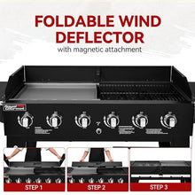 Royal Gourmet GD601B 6-Burner Gas Grill and Griddle Combo, 2-in-1