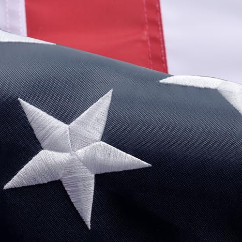 VICDRIA Giant American Flag 30x60 Outdoor Heavy Duty Embroidered Stars