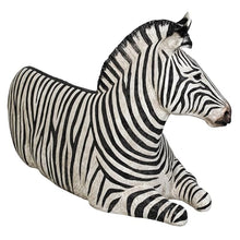 Design Toscano African Striped Zebra Photo-Op Sculptural Bench 68 Inch Black/White