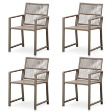 Coreporch Outdoor HDPE Patio Dining Chairs ，400Lbs，Light Brown ，Set of 4