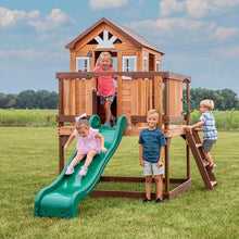 Backyard Discovery Echo Heights Elevated Cedar Playhouse Light Brown