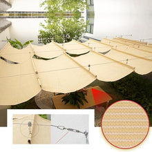Retractable wave canopy pergola cover，retractable wave sun shade sail，outdoor u-shaped wave net，pergola shade cover retractable，For UV-resistant sun protection，185g/㎡(W1.5*L18m/W4.92*L59.05ft)