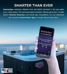 ControlOMatic Saltwater Chlorine Generator with Automatic Chlorine Detection and Mobile App for Spas Up to 2000 Gallons