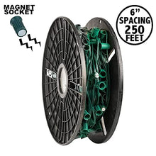 Novelty Lights 250 Foot C9 Outdoor Magnetic Christmas Stringer Green