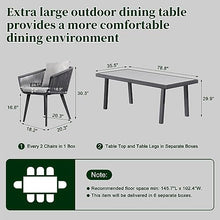 Astomi 9-Piece Outdoor Patio Dining Set Rattan Furniture for 8 with Cushions Medium Grey