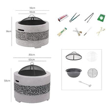 grilling table Household Indoor Barbecue Table Baking Stove Basin Grill Rack Charcoal Cooking Tea Outdoor(Black,Medium)