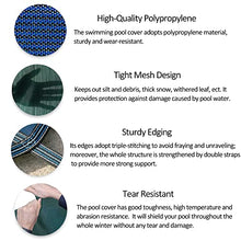 ZAQYCM Heavy Duty Rectangular Pool Covers for Inground Pools, Rectangle Winter Swimming Pool Safety Cover with Installation Hardware, Concrete Floor/Wooden Deck Mounted(4x9m/13x29.5ft)