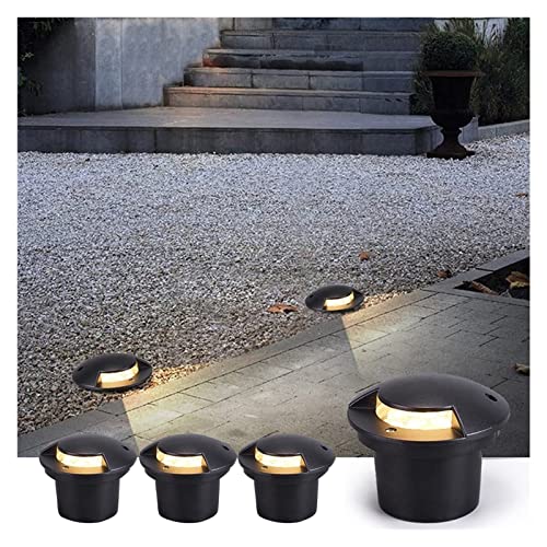 Xinmeiyue 4-Pack LED Underground In-Ground Lights IP68 Waterproof for Garden Landscape Lighting - 9W Green Color(Green Light,12W)