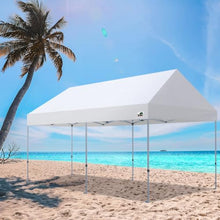 Eurmax USA Upgraded Apex PRO Aluminium 10x20 Pop Up Canopy Tent,Commercial Instant Shelter for Outdoor Events,Patented No-Tip Rolling Bag with 6 Sandbags,UV & Water Resistant,Heavy Duty Gazebo (White)