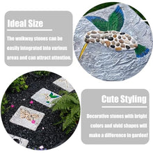 Elitix Stepping Garden Stone Square Step Gardening Stones with Pebble, Outdoor Walkway Stepping Lawn Stone Set Concrete Material, 31x21cm Tiles for Decorative Garden Path(Color:A Set)