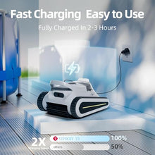 YIPOCKY Pool Vacuum for Inground Pools, Powerful Suction Pool Cleaners for Inground Pools, Cordless Robotic Pool Cleaners with Wall Climbing Function for Above Ground Pool Up to 2050 Sq.ft
