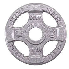 Body-Solid (OST355) Olympic Quad Grip Design Weight Plate Set - Chrome, Gray