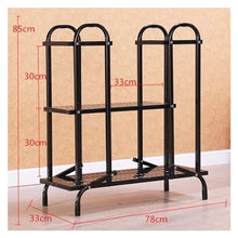 ZOCWJK Metal Plant Stand Pot Display Holder Flower Stand Shelving 3 Tier Storage Rack European Style,